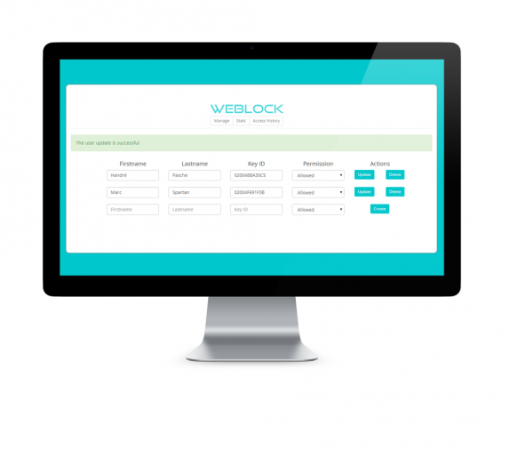 WebLock manage
